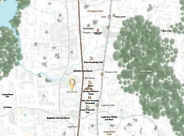 Sunteck Altavia location map, Goregaon West